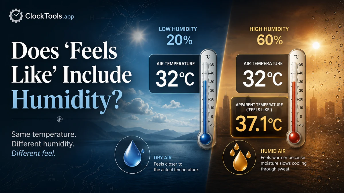 Editorial illustration for Does “Feels Like” Temperature Account for Humidity?