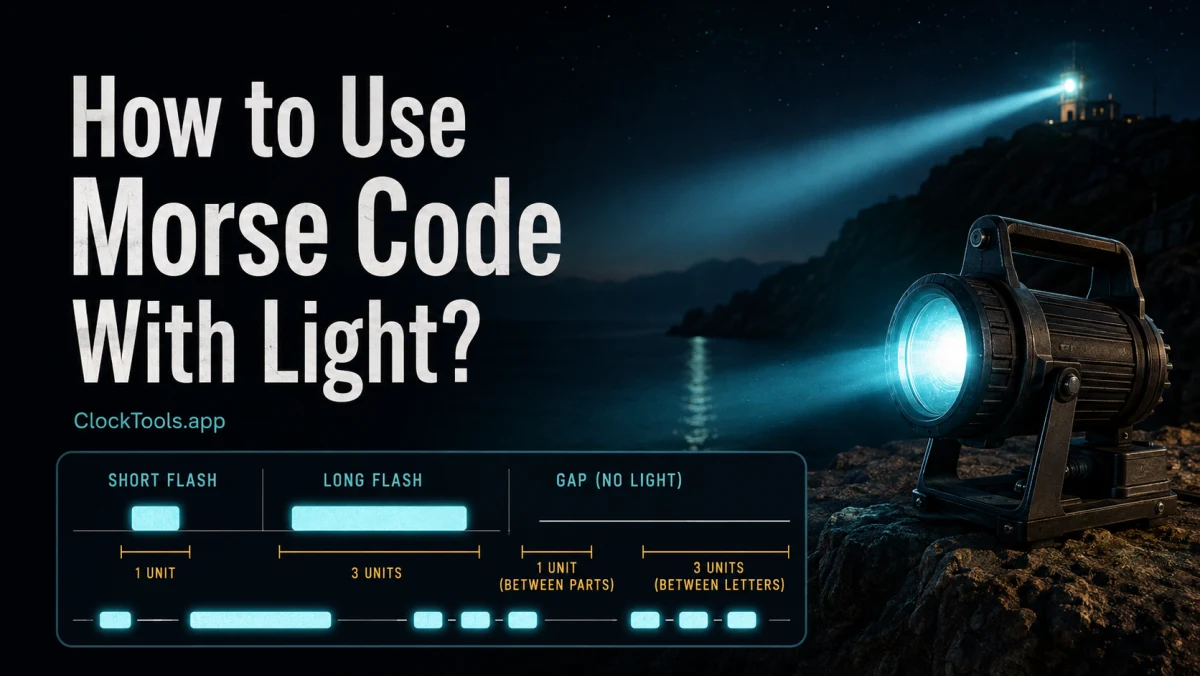 Editorial illustration for How to Use Morse Code With Light?