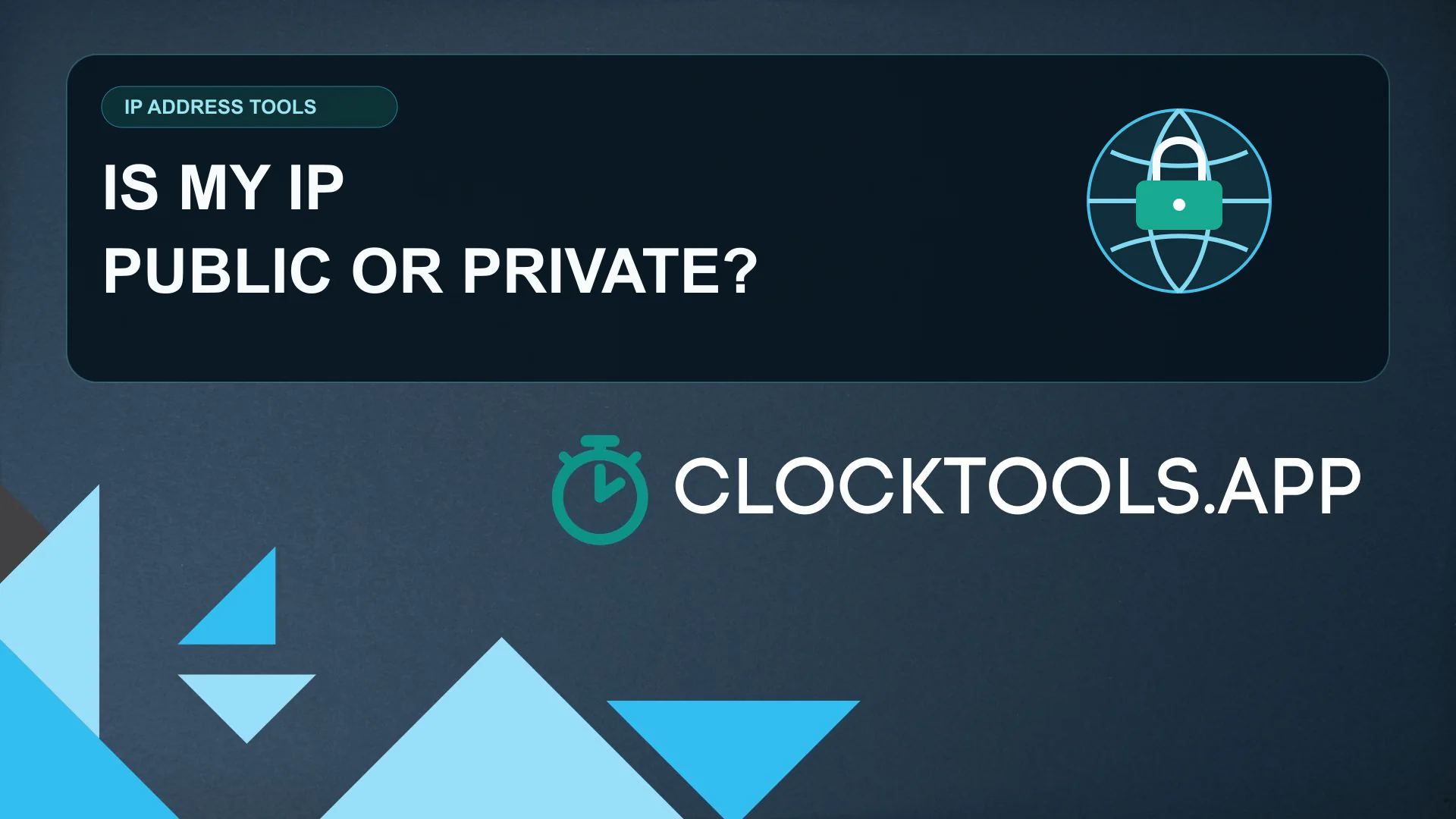 Imagen destacada de dirección IP pública versus privada para ClockTools