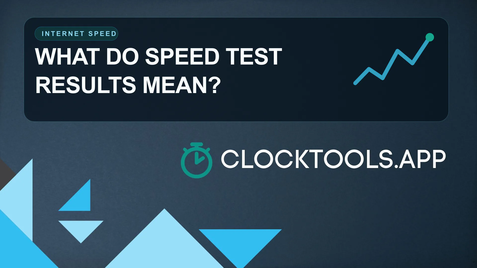 Was bedeuten die Ergebnisse des Internet-Geschwindigkeitstests? Empfohlenes Bild für ClockTools