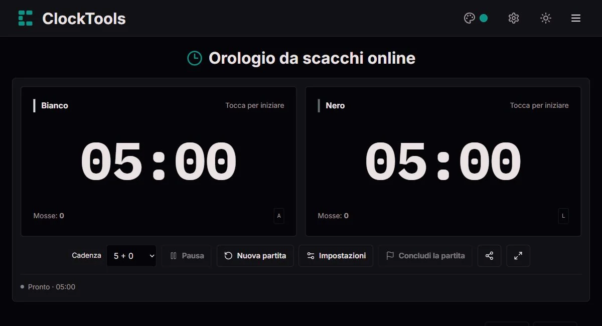Il nostro orologio da scacchi con due display e comandi compatti