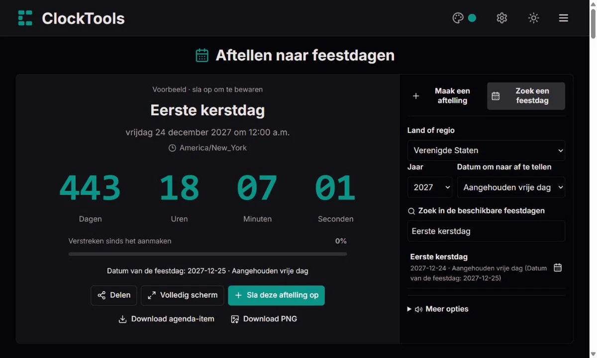 Keuze tussen feestdatums en aangehouden vrije dagen per regio